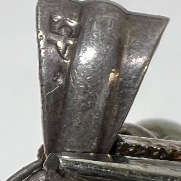 Vintage Artisan Rainforest Rhyolite Jasper Silver Necklace Bronzite Pendant OOAK - Picture 4 of 9